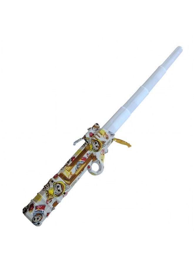 vGRASSP Toy Sword with Light and Sound, Extendable Cartoon Play Sword, Interactive Kids Role Play Weapon, White Plastic Entertainment Toy for Boys and Girls, 28.5 × 10.5 × 4 cm - Image 1