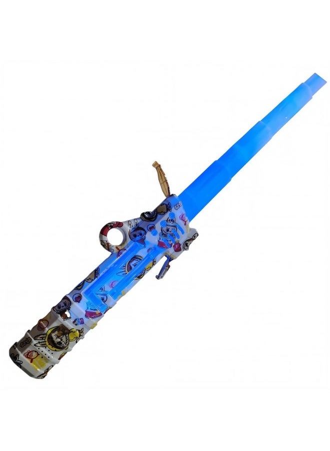 vGRASSP Toy Sword with Light and Sound, Extendable Cartoon Play Sword, Interactive Kids Role Play Weapon, White Plastic Entertainment Toy for Boys and Girls, 28.5 × 10.5 × 4 cm - Image 2