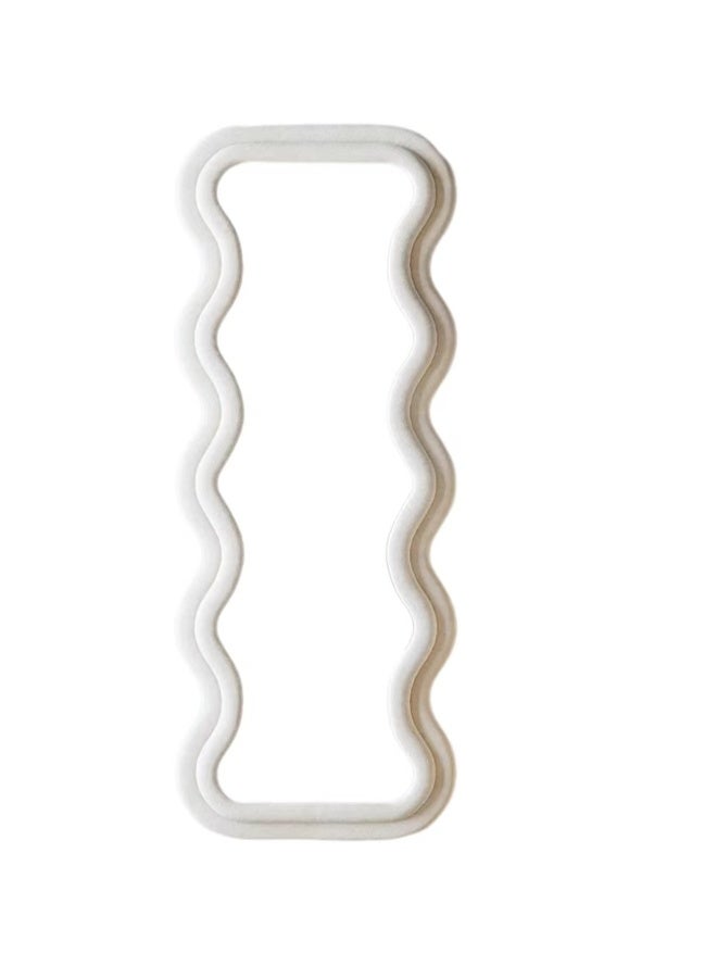 Noon East Velvet Framed Wave Shape Standing Full Length Mirror, HD Floor Standing Rounded, Living Room Entrance Dressing Clothes Mirror, L170 x W70 cm, Living Room  - Image 5