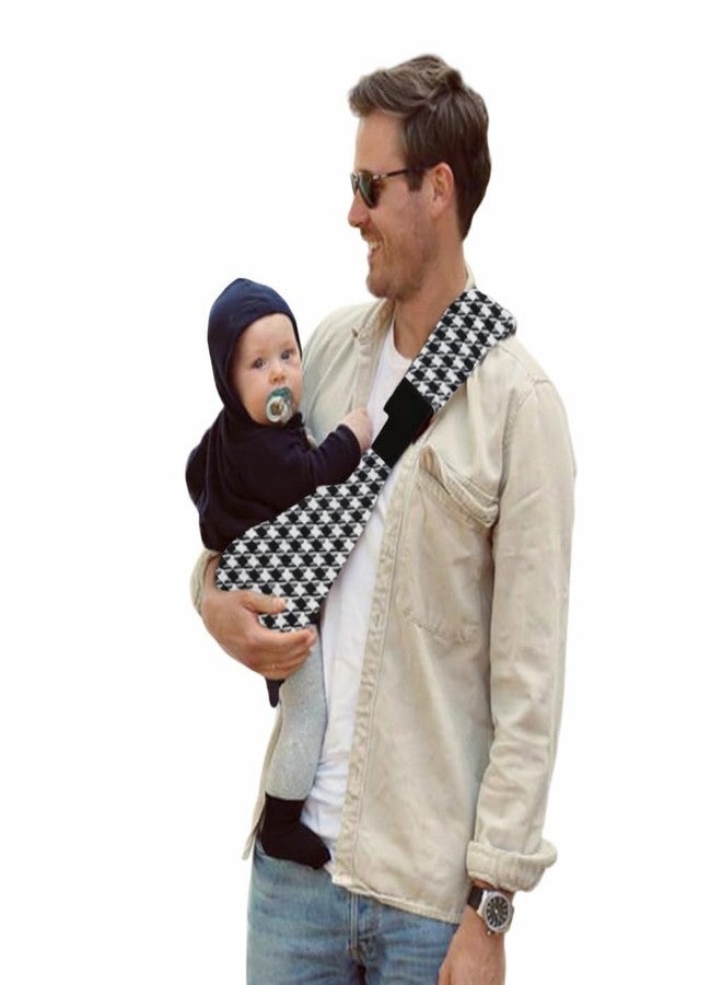 ROKTRY Newborn Baby Carrier Sling – Ergonomic Hands-Free Baby Wrap for Infants to Toddlers – Breathable Cotton Houndstooth Baby Sling – Adjustable Lightweight Baby Carrier Bag for Men & Women – Perfect Baby Shower Gift - Image 1