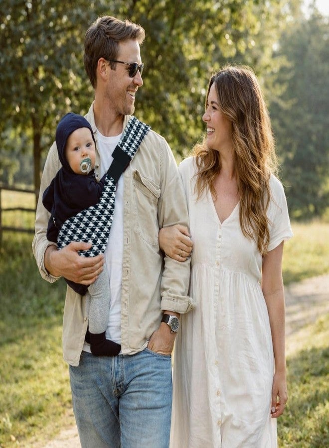 ROKTRY Newborn Baby Carrier Sling – Ergonomic Hands-Free Baby Wrap for Infants to Toddlers – Breathable Cotton Houndstooth Baby Sling – Adjustable Lightweight Baby Carrier Bag for Men & Women – Perfect Baby Shower Gift - Image 2