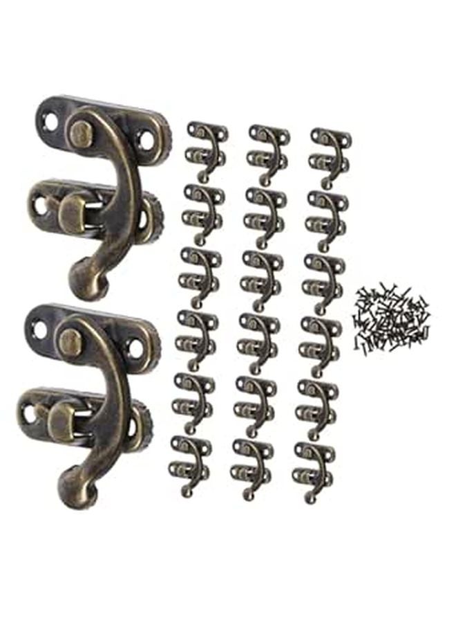 20pcs Mini Swing Arm Clasp Vintage Curved Buckle Hardware with Screws for Jewelry Box Cosmetic Box Secure Closure - Image 1