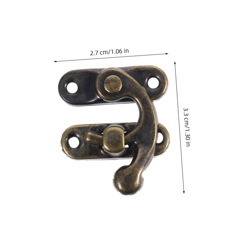 20pcs Mini Swing Arm Clasp Vintage Curved Buckle Hardware with Screws for Jewelry Box Cosmetic Box Secure Closure - Image 3