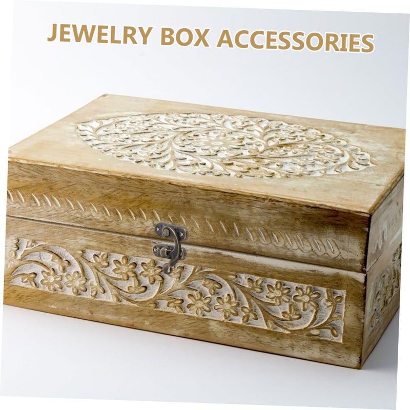 20pcs Mini Swing Arm Clasp Vintage Curved Buckle Hardware with Screws for Jewelry Box Cosmetic Box Secure Closure - Image 5