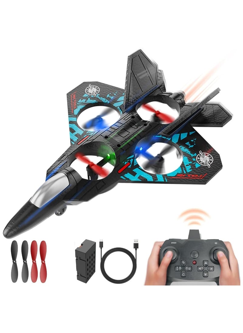 RC Airplanes 2.4GHz Remote Controlled L0712 RC Aeroplane with LED Lights, 80m Range, USB Charging,Ideal for Beginners, Children, and Adults, Indoor/Outdoor Flying Toy  - Image 1