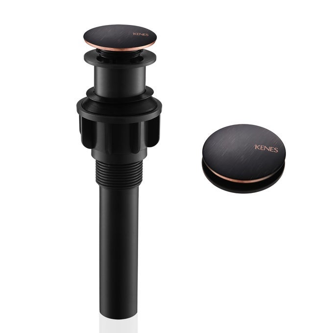 OIL RUBBED BRONZE BATHROOM VESSEL POP UP SINK DRAIN VANITY FAUCET SINK DRAIN STOPPER SINK DRAIN ASSEMBLY WITHOUT OVERFLOW ANTI CLOG POP UP DRAIN