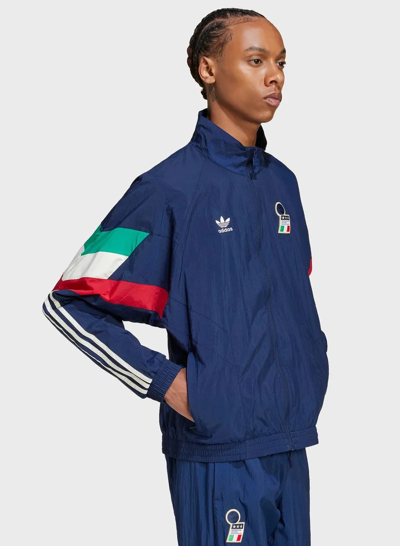 adidas سويت شيرت رياضي بتصميم علم إيطاليا