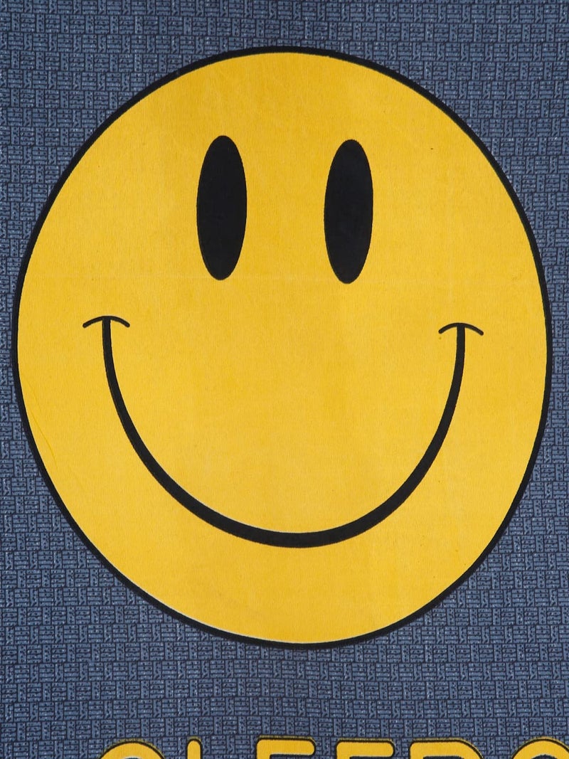 Fashion String 144 TC Microfibre Yellow Smiley Double Bedsheet with 2 Pillow Covers - Image 3