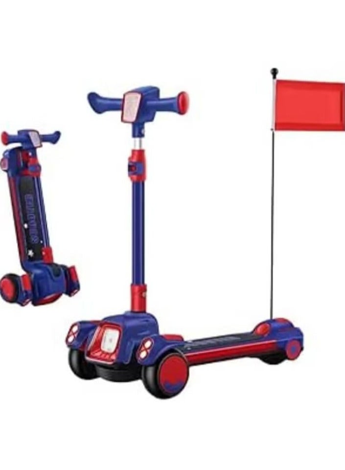 Kids Scooter with Adjustable Height Flashing PU Wheels 3 Wheels Kids Scooter