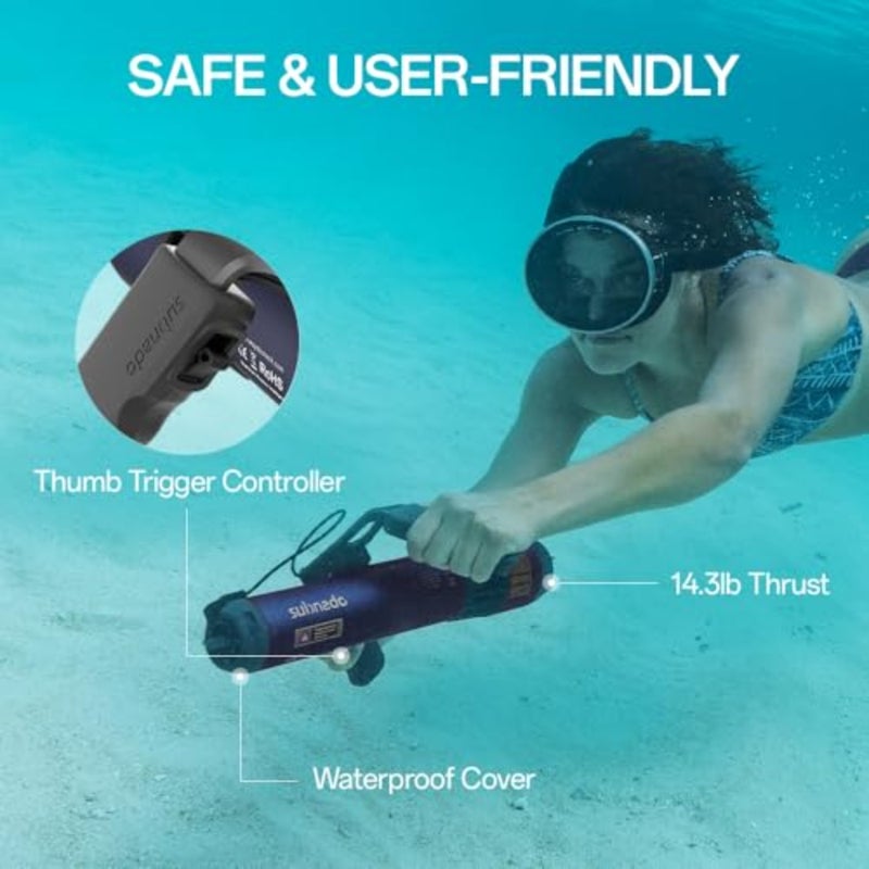Subnado Underwater Scooter Lite, Water Sports Diving With Removable Handle, Compact And Portable For Adultsand, Scuba Snorkeling Sea Multiple Uses, Blue - Image 5