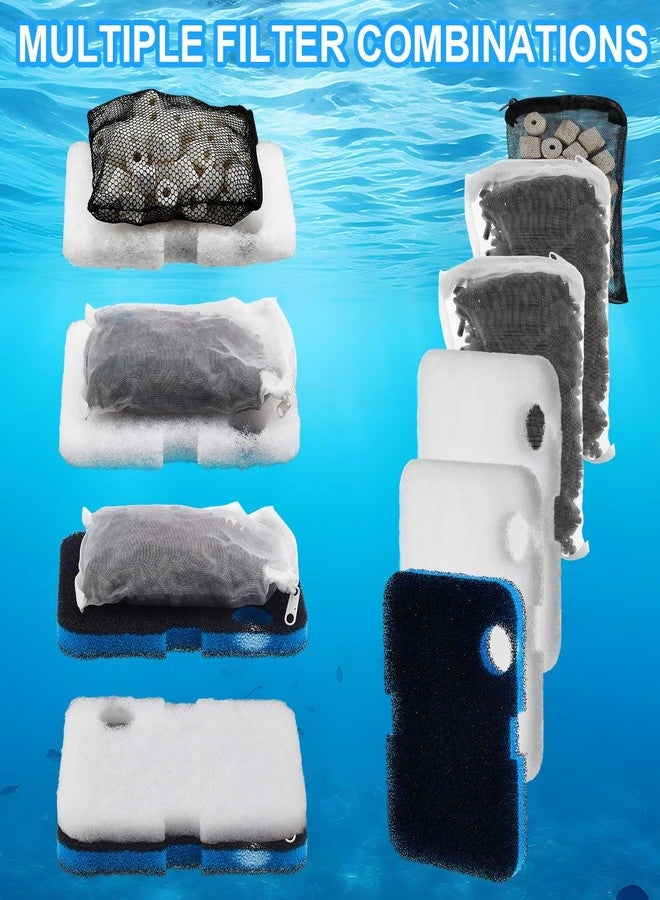 Threlaco 30 Pack Aquarium Filter Media Set Replacement Compatible with Cascade 700/1000 CCF2UL CCF3UL Filter, Bio Sponge Filters, White Floss Pads, Activated Carbon, Ceramic Rings, Mesh Bags, Grease - Image 5