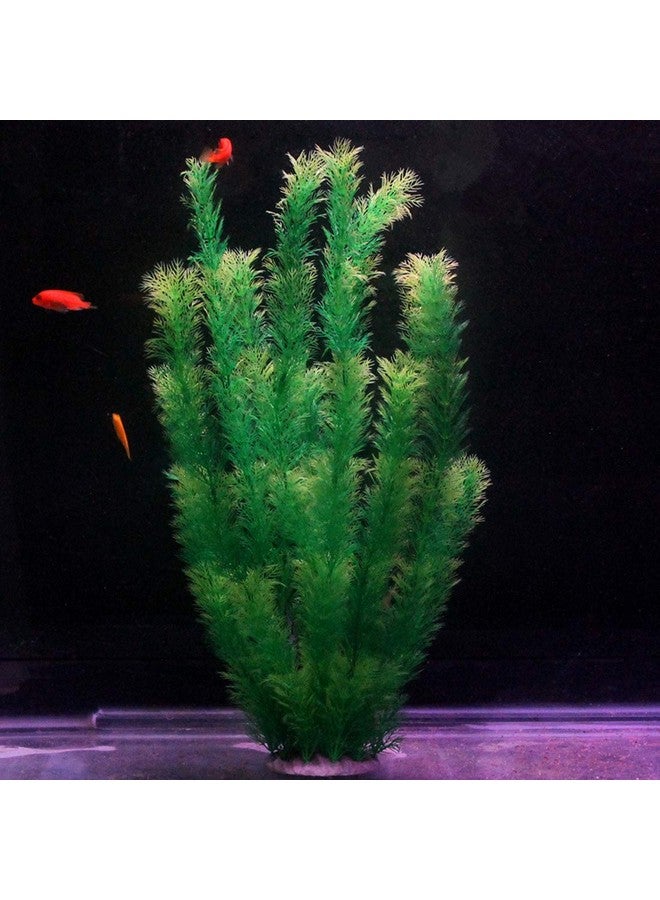 Hamiledyi Aquarium Plants Plastic Decor Fish Tank Green Decorations Plants Ornament Safe for All Fish,Extra Large 23-inch Tall, 2 Pack - Image 3