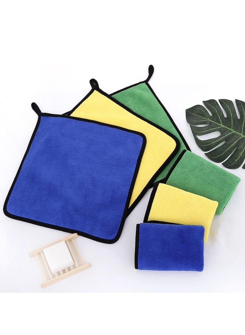 6 PCS Car Cleaning Cloths 30x40 CM Cars Drying Towel with Hook Strong Water Absorption Polishing Washing Tool for Cars, Boats and Home - Image 4