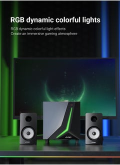 F&D F&D F670X 60W 2.1 Computer Multimedia Speaker with Subwoofer , Supporting BT/AUX/USB/FM/Coaxial/NFC , Gaming sound effects. RGB Multi-Color Lighting Mode  - Image 4