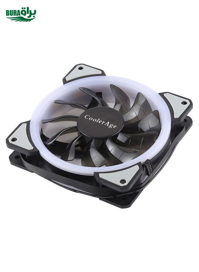 BURAQ - 3 PCS CoolerAge DC 12V - 0.25A 2500PRM Remote Cotrol Computer Cooler Cooling Case Fan with Adjust LED - Image 1