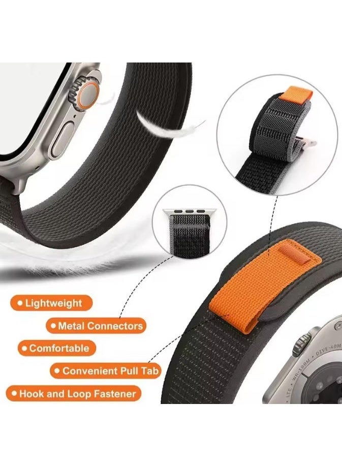 QIRG 4-in-1 Apple Watch S10/S11 46mm set, gapless nylon bracelet and 3D curved soft film +Type-C Watch charger for Apple Watch S11/S10 46mm - Image 2