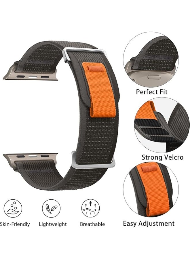 QIRG 4-in-1 Apple Watch S10/S11 46mm set, gapless nylon bracelet and 3D curved soft film +Type-C Watch charger for Apple Watch S11/S10 46mm - Image 3