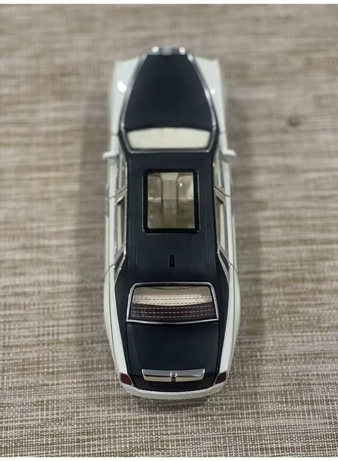 Back Die-cast Car 1:24 New Rolls-Royce Phantom Diecast Metal Pullback Toy car with Openable Doors & Light,Music Boys for Kids - Image 3