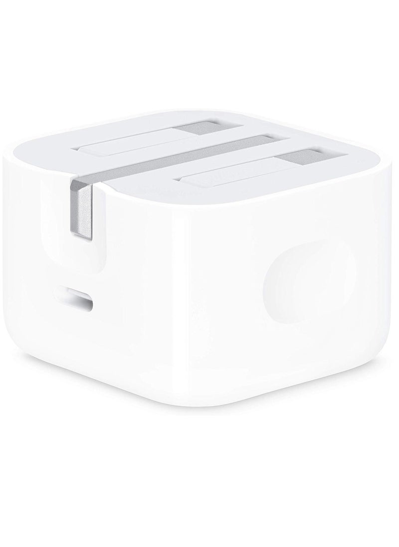 Generic - Type C Fast Charger PD 20W Power Adapter for phones Plug PD Power Adapter Wall Plug Compatible with iPhone 14 13, 13pro 12 Pro Max/12 Mini/SE (White) - Image 1