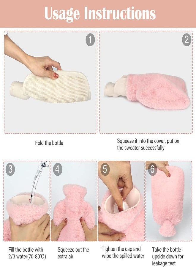 Evona Cute Hand Warmer Hot Water Bottle With Cover, Hot Water Bag for Body Pain Relief, Bed Warm Hot Water Bag Water Warmer for Back, Neck & Joint Pain, Sport Injuries & Menstrual Cramps - Image 4