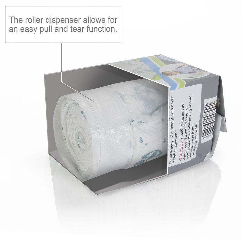 Kalencom Potette Plus Potty Seat Liner Roller Dispenser with Magic Disappearing Ink, 20 Count - Image 3