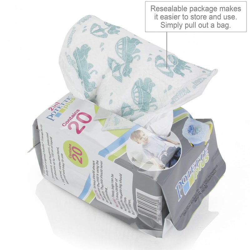 Kalencom Potette Plus Potty Seat Liner Roller Dispenser with Magic Disappearing Ink, 20 Count - Image 2