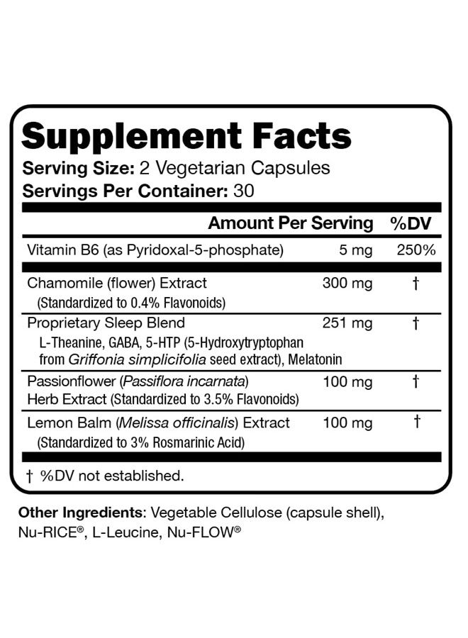 Script Essentials Suzy Cohen Sleep Script with Melatonin - Botanical Sleep and Relaxation Formula for Adults for Mood, Stress and Sleep, Contains 5-HTP, L-theanine, Passionflower, Lemon Balm and GABA 60 Capsules. - Image 2