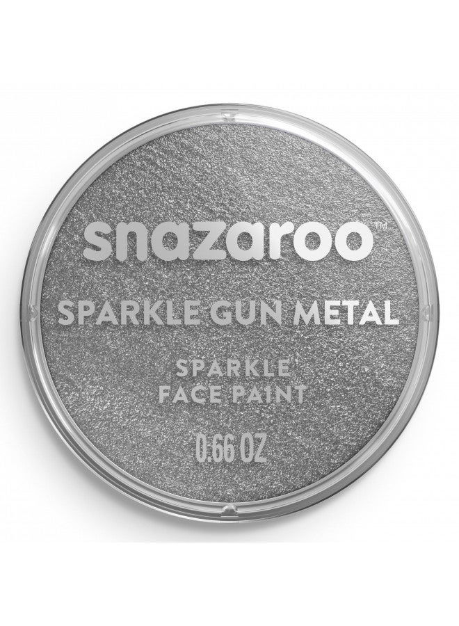 Snazaroo Sparkle Face and Body Paint, 18.8g (0.66-oz) Pot, Sparkle Gun Metal - Image 1