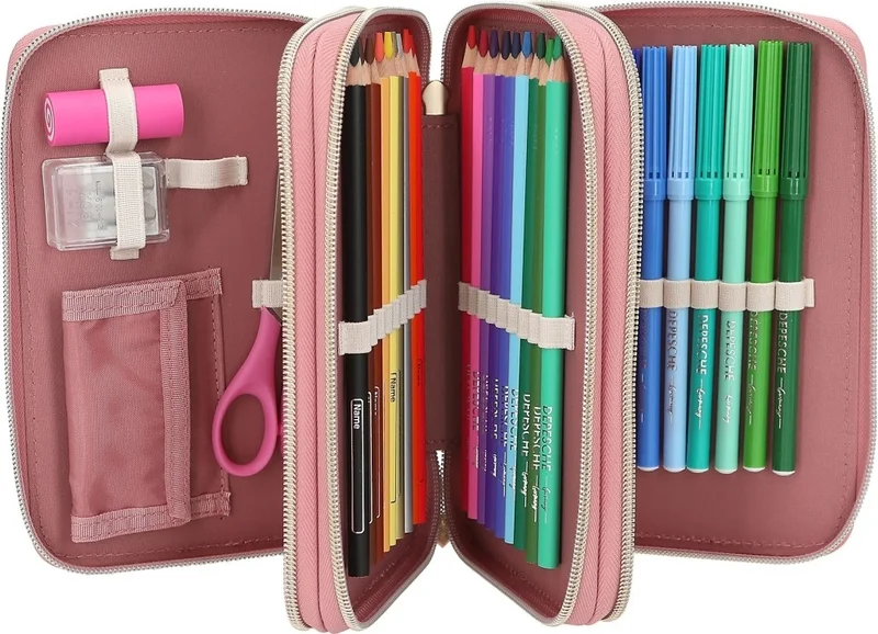 Top Model 3 Layer Full Pencil Case Velo Fleur