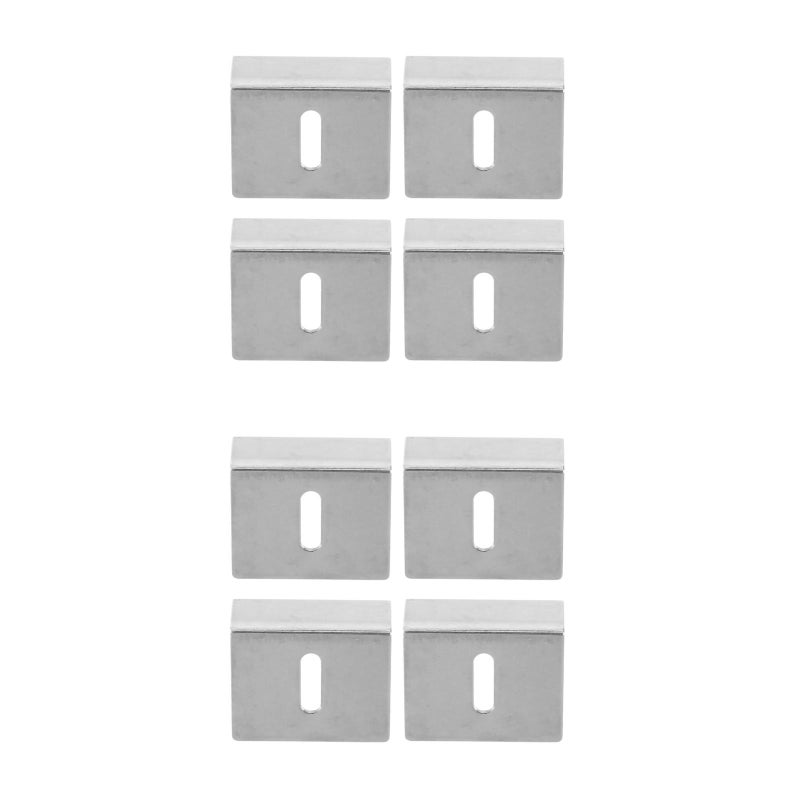 8 pcs Metal Mirror Clips Heavy Duty Mirror Holder Kit for Wall Mounting Frameless Mirrors Glass Tile Hangers and Picture Frames Hanger - Image 1