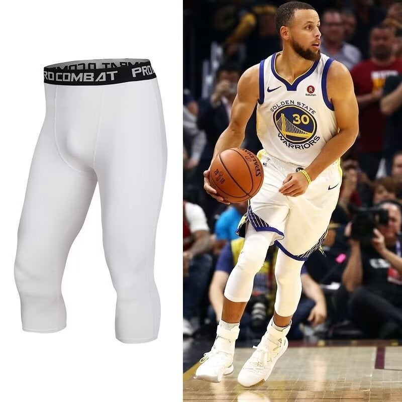 Sports Basketball Tight Pants Cropped American Pants For Men And Women Sweat-Wicking Riding Sports Training Compression Quick-Drying Leggings - Image 1