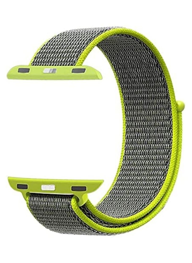 VITION - Nylon Sport Band for Apple Watch 41mm 40mm 38mm , Soft Replacement Strap for iWatch Series 7/ 6/ SE/ 5/4/3/2/1 (Grey Green) - Image 1