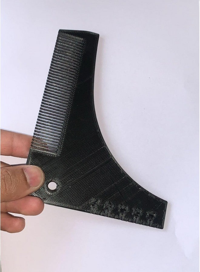 CERO ® 3D Printed Large Wide Tooth Fade Beard Hair Comb and Most Hair Types (Black PLA Plastic) - Image 3