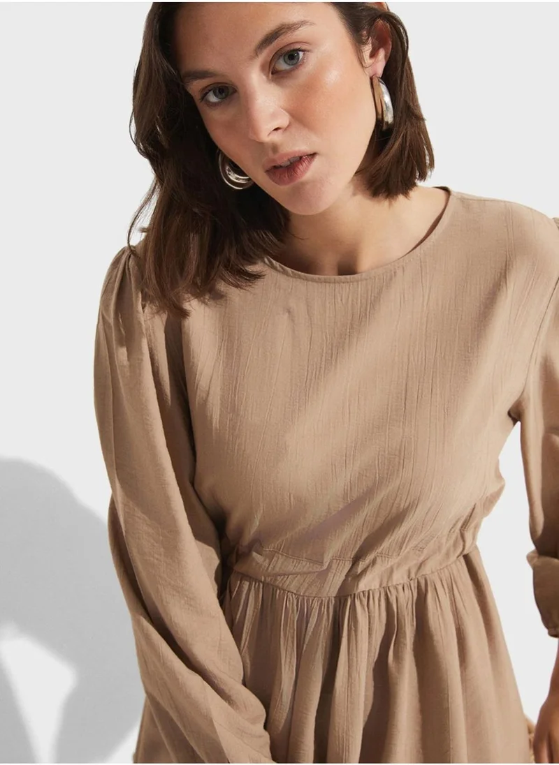 JUNE Elastic Waist Knitted Dress