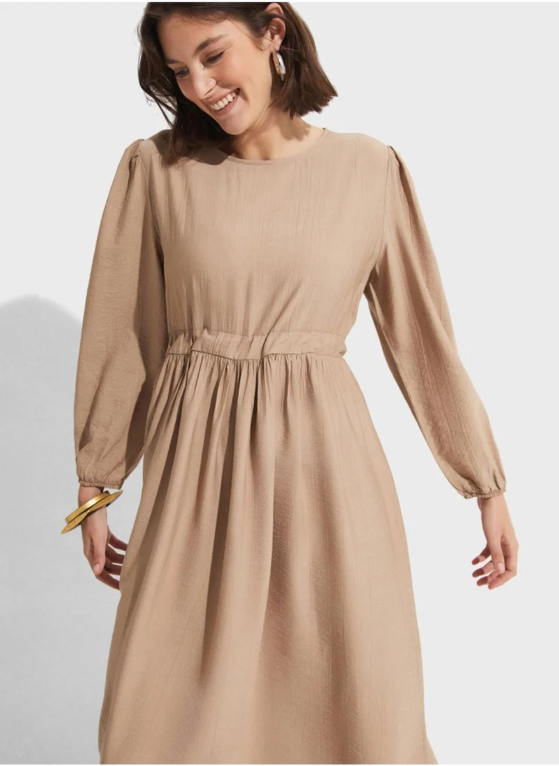 JUNE Elastic Waist Knitted Dress
