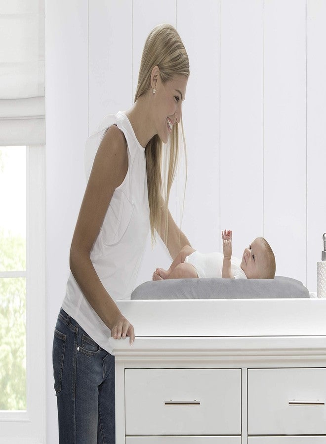 Delta Children Contoured Changing Pad with Plush Cover, Grey - Image 3