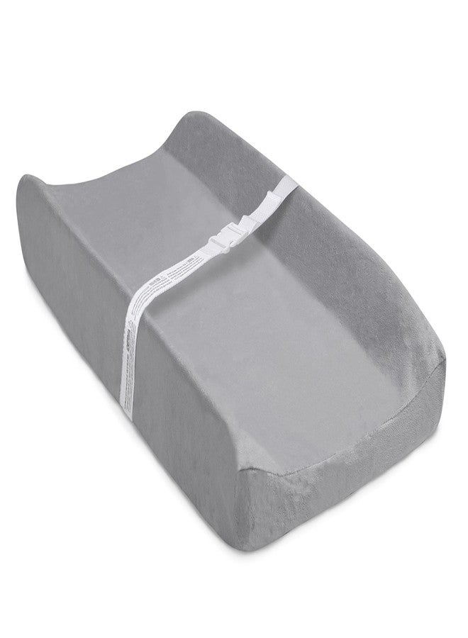 Delta Children Contoured Changing Pad with Plush Cover, Grey - Image 2
