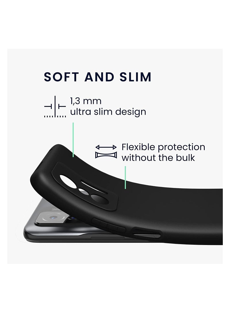 IAF Xiaomi 11T Silicone Case Silky-Soft Touch Full-Body Protective Case, Shockproof & Protection for Each Lens Cover Case For ( Xiaomi 11T, Black) - Image 3