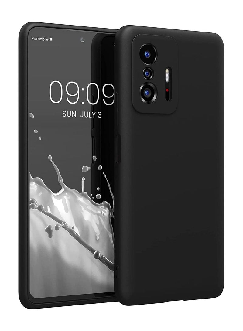 IAF Xiaomi 11T Silicone Case Silky-Soft Touch Full-Body Protective Case, Shockproof & Protection for Each Lens Cover Case For ( Xiaomi 11T, Black) - Image 1