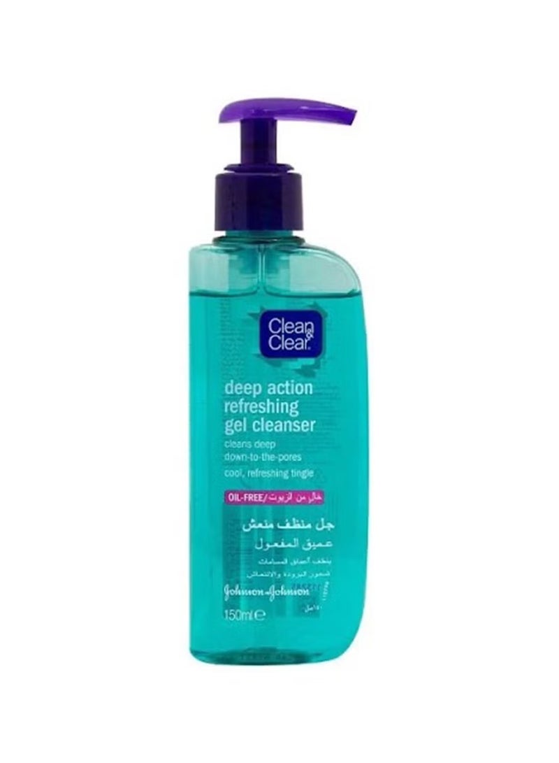 Clean & Clear Face Cleanser Deep Action Gel Refreshing 150ml - Image 1