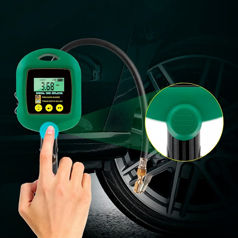 DY19 Inflator Pump Portable Car Air Compressor Motorcycles Bicycle Tyre Inflator Intelligent Digital Display Tire Pressure Tester - Image 5