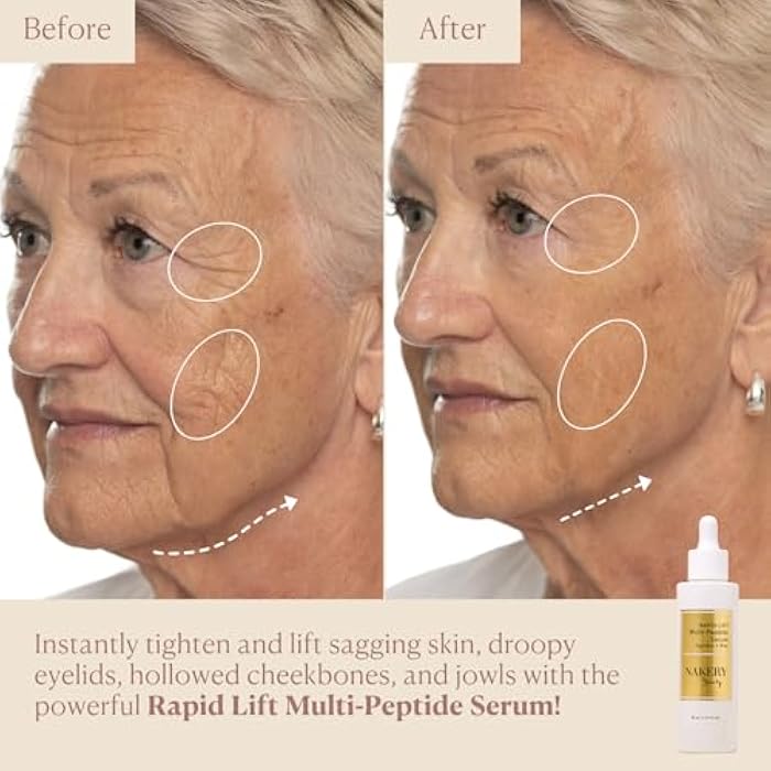 Nakery Collagen Peptide Serum for Women - Rapid Lift Face Serums for Anti Aging Face Tightening and Lifting - Multi Peptides Collagen Serum for Face & Crepey Skin to Firm Wrinkles & Sagging Skin - Image 4