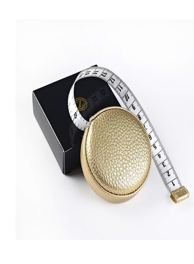 Z_جوده وثقه 3m/120 Tape Measure Body Measuring Tape for Body Cloth Tape Measure for Sewing Fabric Tailors Medical Measurements Tape Dual Sided Retractable Ruler (Gold, 1 Pack) - Image 1