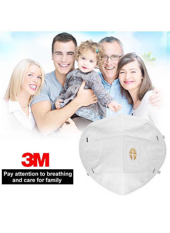 3M 9001V 1Pcs Particulate Respirator KN90 Masks with Breathing Valve Aganist PM2.5 Smog-proof Dust-proof