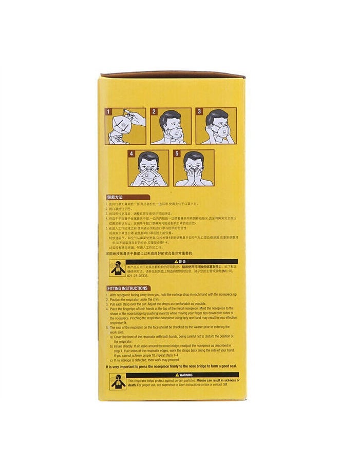 3M 9001V 1Pcs Particulate Respirator KN90 Masks with Breathing Valve Aganist PM2.5 Smog-proof Dust-proof