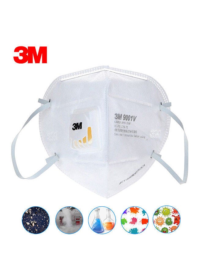 3M 9001V 1Pcs Particulate Respirator KN90 Masks with Breathing Valve Aganist PM2.5 Smog-proof Dust-proof