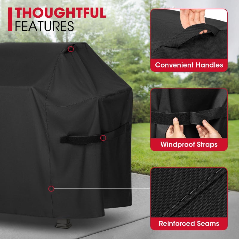 Unicook 53 Inch Grill Cover for Weber Spirit II 300 and Spirit 300 Series, Heavy Duty Waterproof Outdoor BBQ Cover, Fade Resistant Weatherproof Gas Grill Protector, Compared to Weber 7139 - Image 5