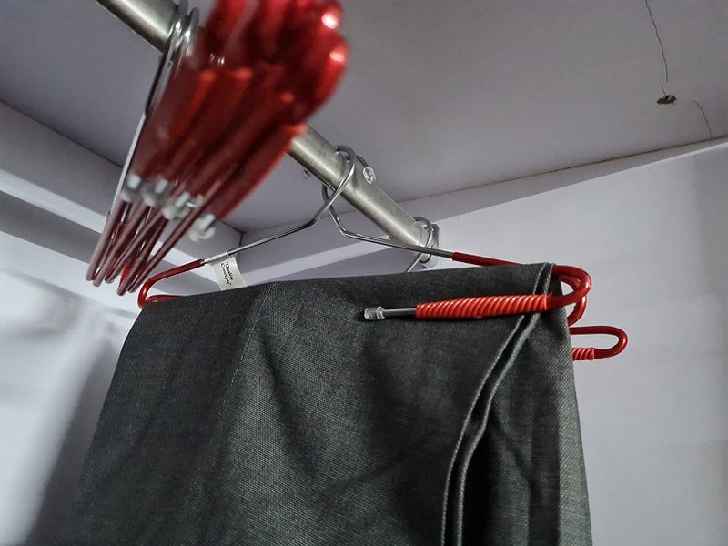 ROLLYWARE Stainless Steel Saree Hanger with Lower Band Lock - (10 Pieces Hanger) - Image 3