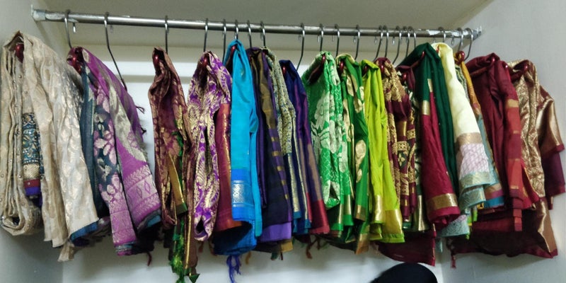 ROLLYWARE Stainless Steel Saree Hanger with Lower Band Lock - (10 Pieces Hanger) - Image 5