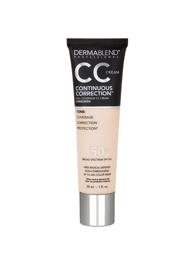 Dermablend Continuous Correction Toneevening Cc Cream Foundation Spf 50+ Full Coverage Foundation Makeup & Color Corrector Oilfree 10N Fair 1 1 Fl Oz (Pack Of 1) - Image 1
